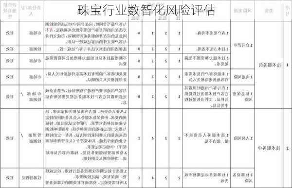 珠宝行业数智化风险评估
