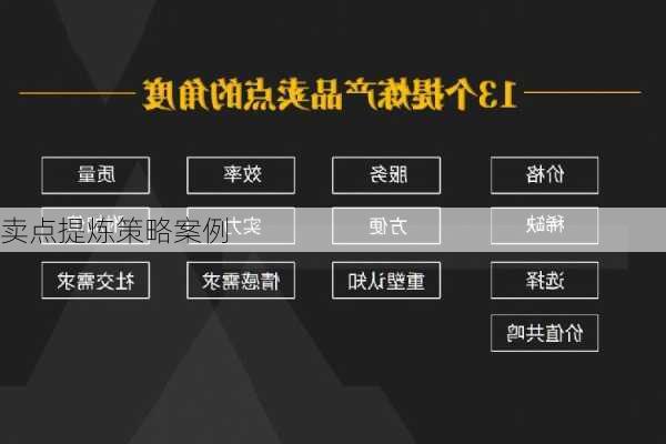 卖点提炼策略案例