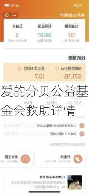 爱的分贝公益基金会救助详情