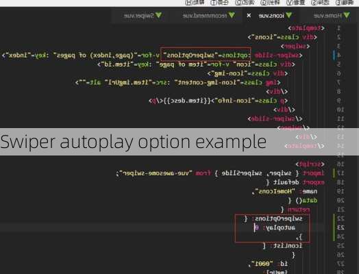 Swiper autoplay option example