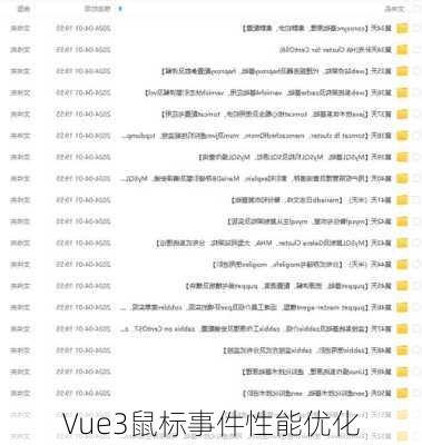 Vue3鼠标事件性能优化