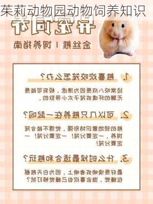 茱莉动物园动物饲养知识