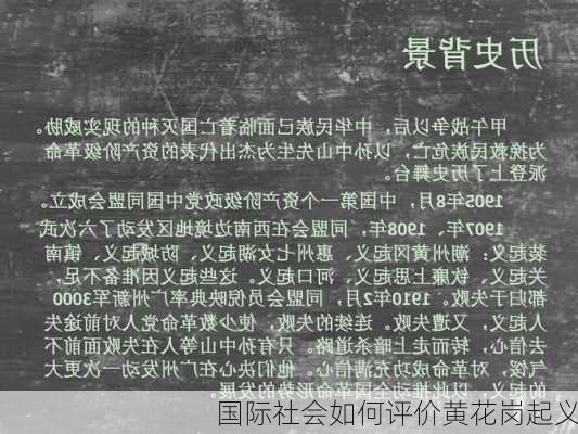 国际社会如何评价黄花岗起义
