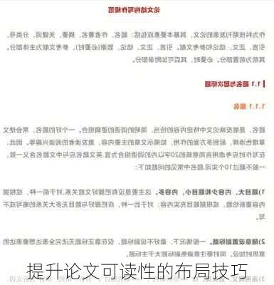 提升论文可读性的布局技巧