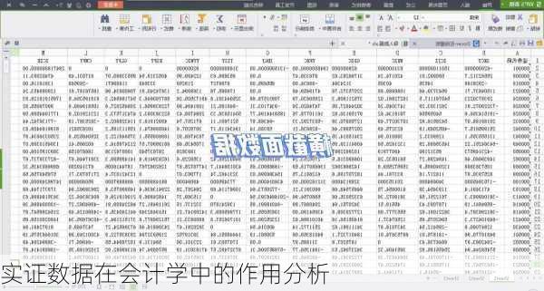 实证数据在会计学中的作用分析
