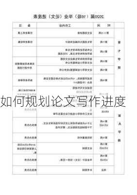 如何规划论文写作进度