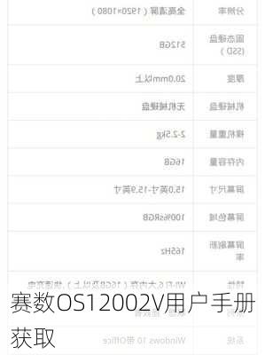 赛数OS12002V用户手册获取