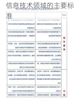 信息技术领域的主要标准