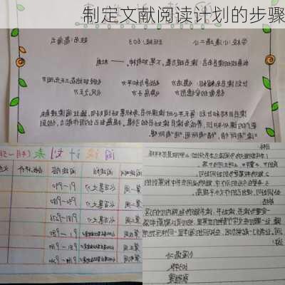 制定文献阅读计划的步骤