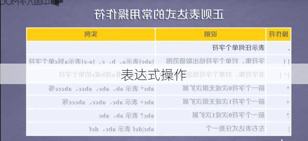 表达式操作