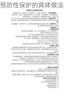 预防性保护的具体做法