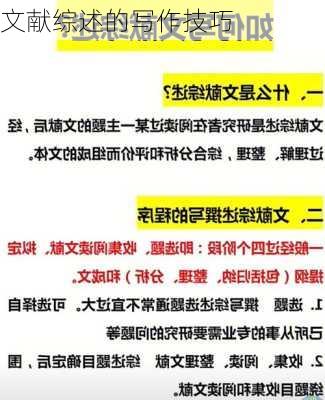 文献综述的写作技巧