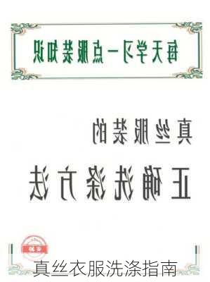 真丝衣服洗涤指南