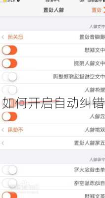 如何开启自动纠错