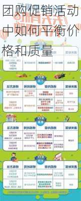 团购促销活动中如何平衡价格和质量