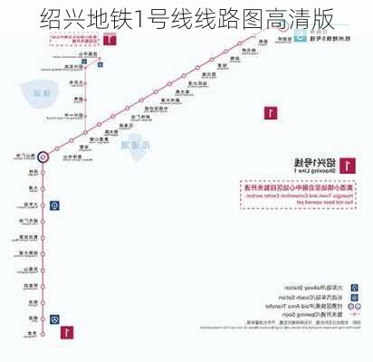 绍兴地铁1号线线路图高清版
