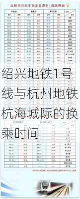 绍兴地铁1号线与杭州地铁杭海城际的换乘时间