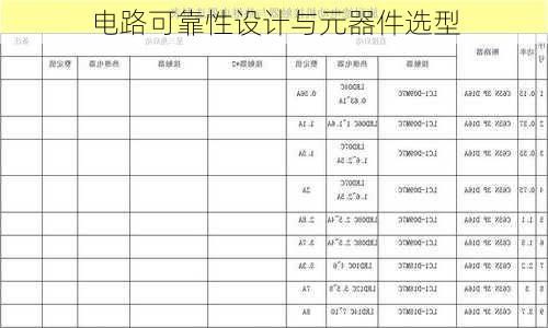 电路可靠性设计与元器件选型
