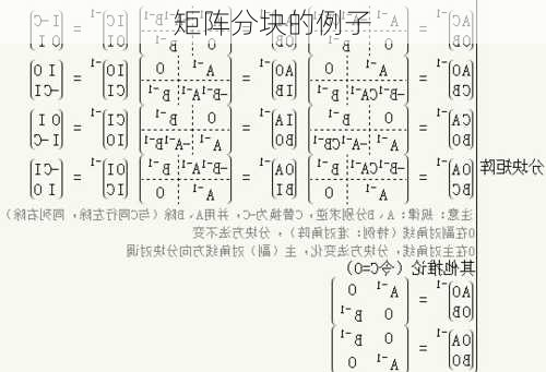 矩阵分块的例子