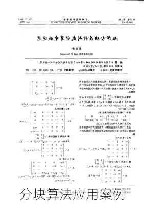 分块算法应用案例