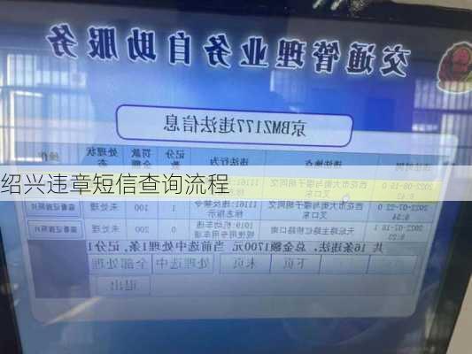 绍兴违章短信查询流程