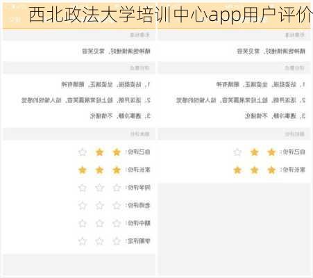 西北政法大学培训中心app用户评价