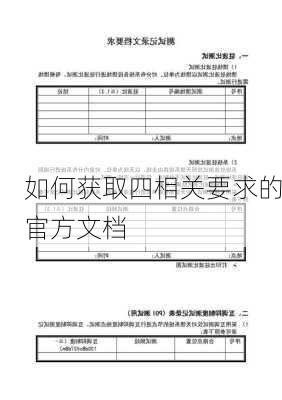 如何获取四相关要求的官方文档