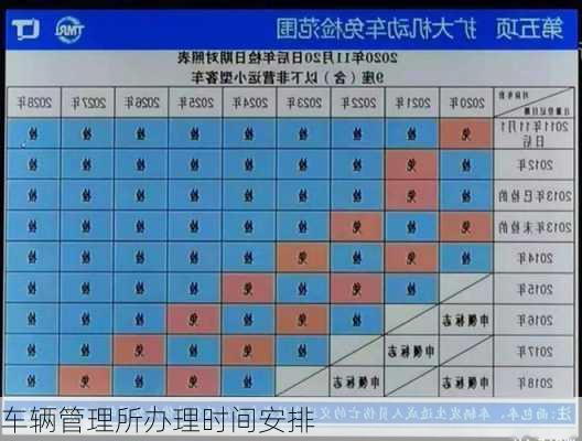 车辆管理所办理时间安排