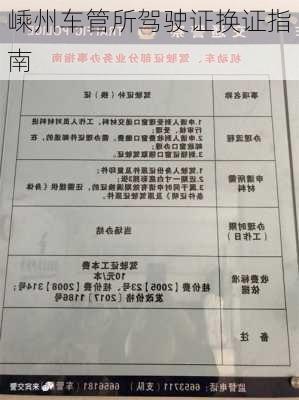 嵊州车管所驾驶证换证指南