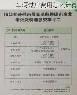 车辆过户费用怎么计算