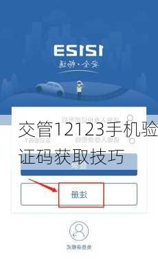 交管12123手机验证码获取技巧
