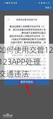 如何使用交管12123APP处理交通违法