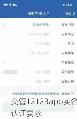 交管12123app实名认证要求
