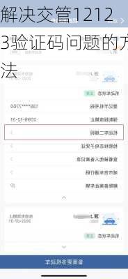 解决交管12123验证码问题的方法