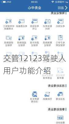 交管12123驾驶人用户功能介绍