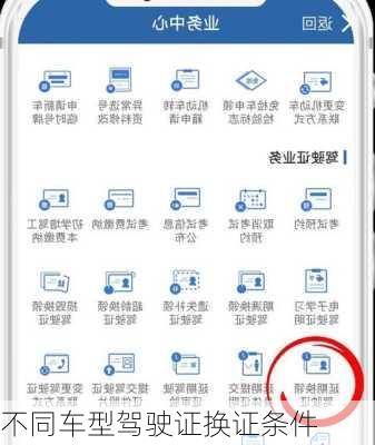 不同车型驾驶证换证条件