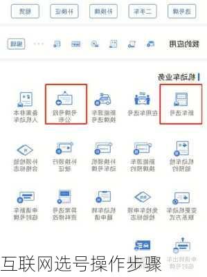 互联网选号操作步骤