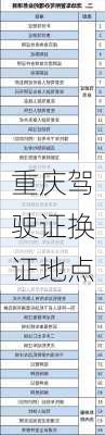 重庆驾驶证换证地点
