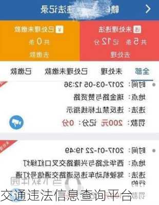 交通违法信息查询平台