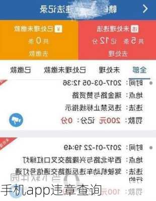 手机app违章查询