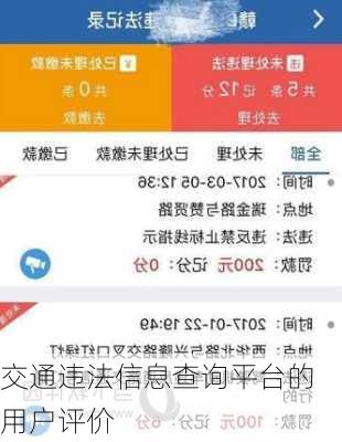 交通违法信息查询平台的用户评价