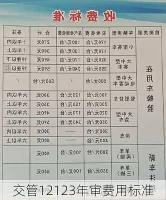 交管12123年审费用标准