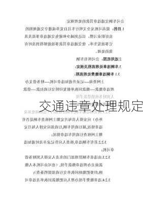 交通违章处理规定