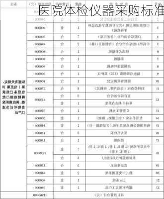 医院体检仪器采购标准
