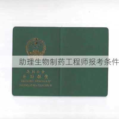 助理生物制药工程师报考条件