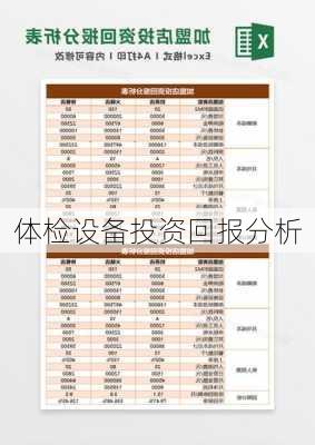 体检设备投资回报分析