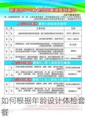 如何根据年龄设计体检套餐