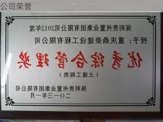 公司荣誉
