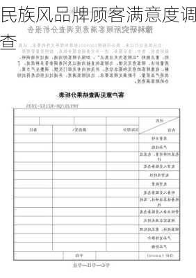 民族风品牌顾客满意度调查