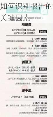 如何识别报告的关键因素